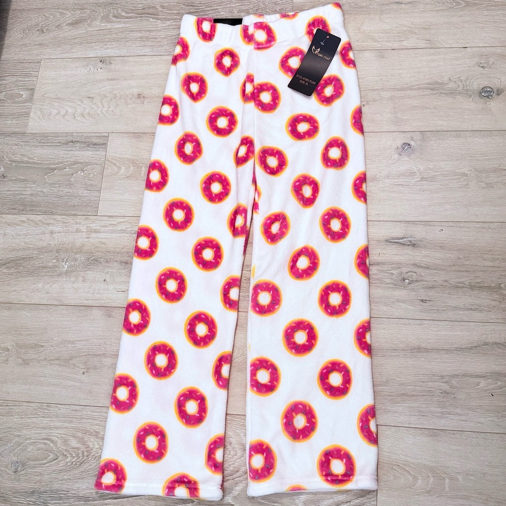 Angel Cult Donut Print Plush Pants